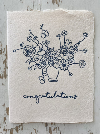 Congratulations Floral Bouquet - Greeting Card