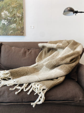 Checkerboard Throw Taupe