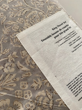 Anju Block Print King Duvet Set
