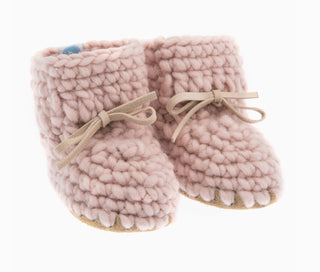Baby Booties Sweater Moccs Pink