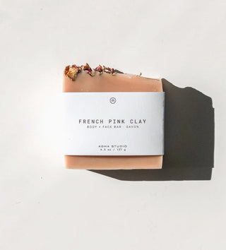 French Pink Clay Body + Face Bar