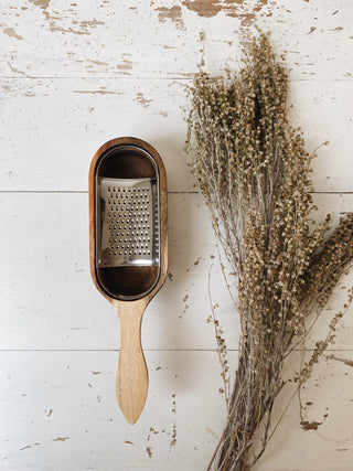 Cheese Grater - Wood + Steel