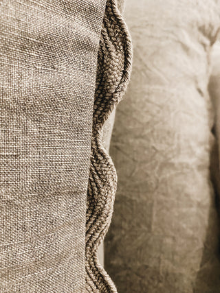 Scalloped Edge Pillow Fog 20 X 20