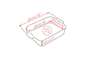 Ceramic Rectangular Baking Dish 10" - Slate