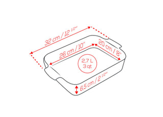 Peugeot Rectangular Baking Dish Set - Ecru