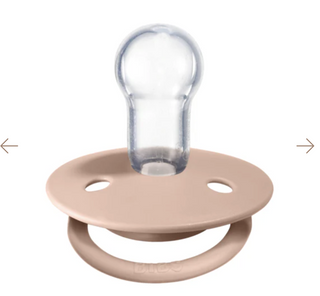 BIBS Pacifier De Lux Silicone 2 PK Ivory / Blush ONE SIZE