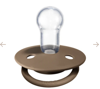 BIBS Pacifier De Lux Silicone 2 PK Dark Oak ONE SIZE