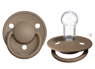 BIBS Pacifier De Lux Silicone 2 PK Dark Oak ONE SIZE
