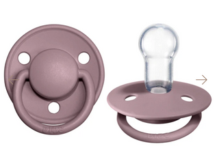BIBS Pacifier De Lux Silicone 2 PK Heather ONE SIZE