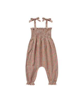 sawyer jumpsuit | redwood gingham