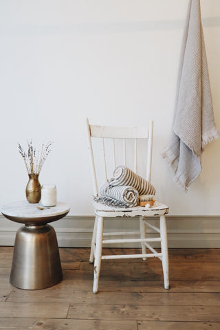 Ella Waffle Towel - Stone