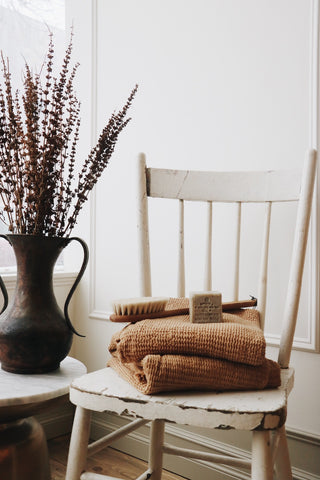 Ella Waffle Towel - Latte