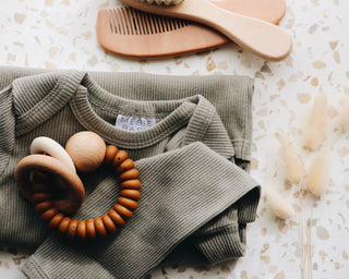 Organic Cotton Bodysuit - Winter Green