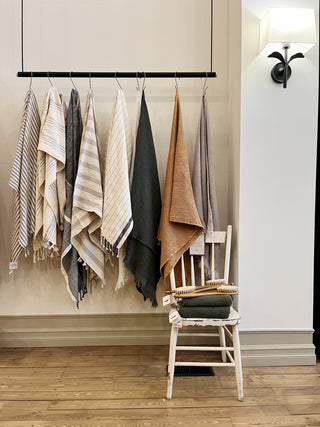 Ella Waffle Towel - Latte