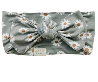 Bamboo Head Wrap - Light Green Daisy