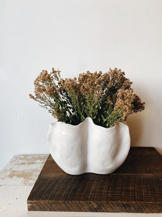 Stoneware Organic Shaped Planter