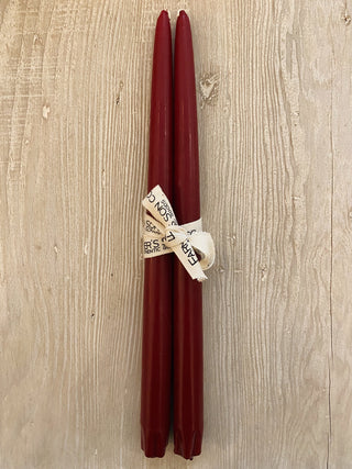 Burgundy Taper Candle - Set of 2