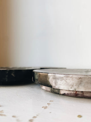 Marble Soap Dish Black Melange