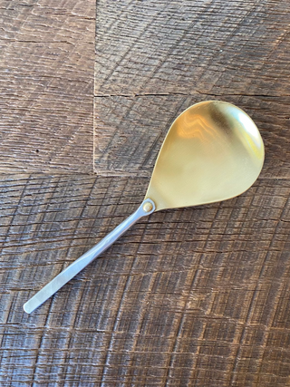 Brass Server with Aluminum Handle