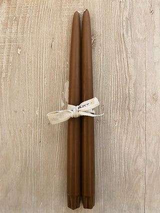 Cappuccino Taper Candle - Set of 2
