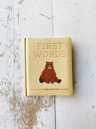 First Words with Cute Embroidered Friends: A Padded Board Book for Infants and Toddlers featuring First Words and Adorable Embroidery Pictures