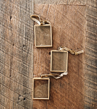 Petite Hanging Brass Frame 4.5 x 5.5cm