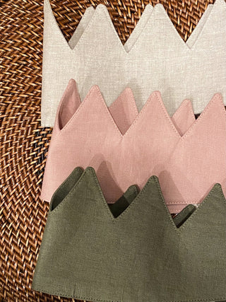 Linen Crown - Dusty Pink