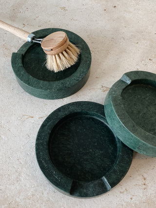 Emerald Green Marble Round Spoon Rest