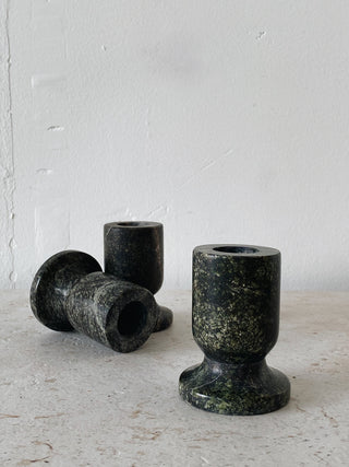 Emerald Marble Tapered Candle Holder