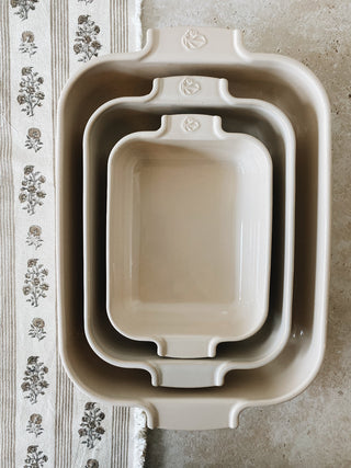 Peugeot Rectangular Baking Dish Set - Ecru
