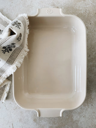 Peugeot Ceramic Rectangular Baking Dish 15 3/4" - Ecru
