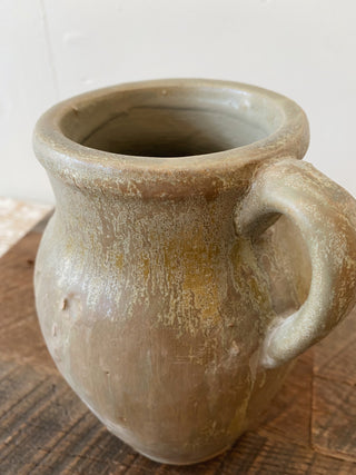 Small Rhodes Pitcher Vase Reactive Brown