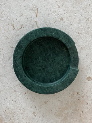 Emerald Green Marble Round Spoon Rest