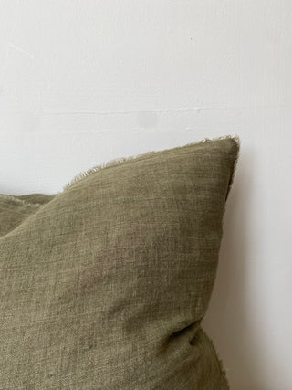 Lina Linen Pillow - Kelp