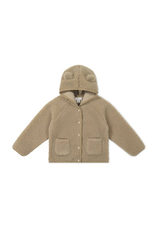 Tatum Sherpa Jacket - Cashew | Jamie Kay