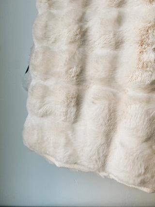 Faux Fur Throw, Cream