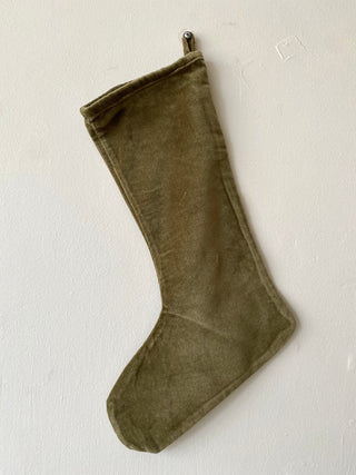 Vera Velvet Stocking in Olive