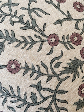 Clara Block Print Linen Blend Pillow 20 x 20