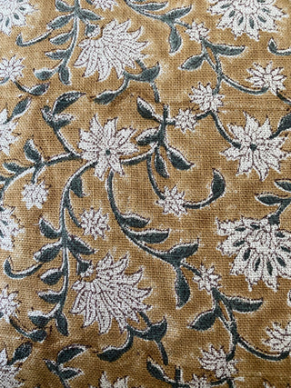 Florence Block Print Linen Pillow 20 x 20