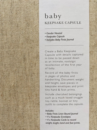 Baby Keepsake Capsule in Oatmeal