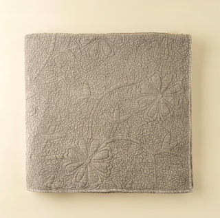 Palladio Quilted Blanket in Stone 94" x 90"