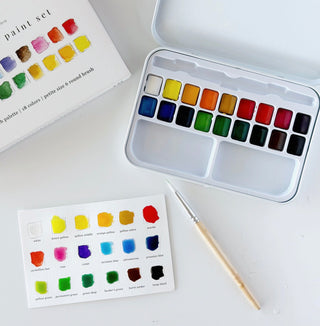 Watercolour Paint Set 18 Colours with Brush