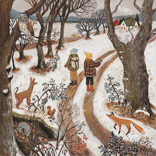 Winter Walk Art Print 8x8