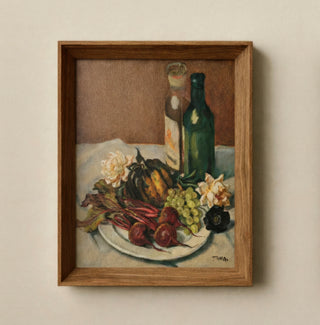 Still Life with Beets and Squash Framed Wall Art On Canvas