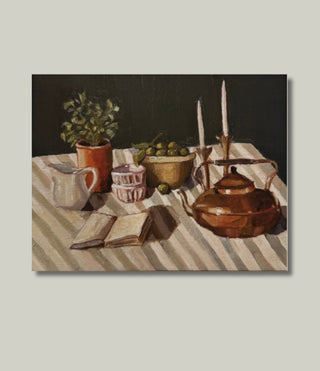 Striped Table Art Print 5X7