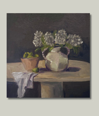 Vase of Hydrangeas Art Print 8x8