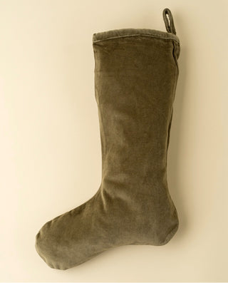 Vera Velvet Stocking in Olive