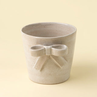 Stoneware Bow Pot Large