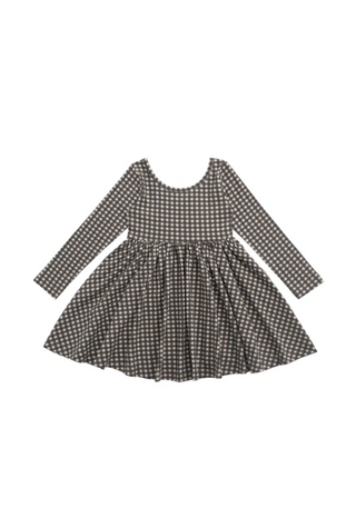 Organic Cotton Tallulah Dress - Mini Gingham Bistre | Jamie Kay