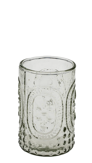 Pressed glass tumbler